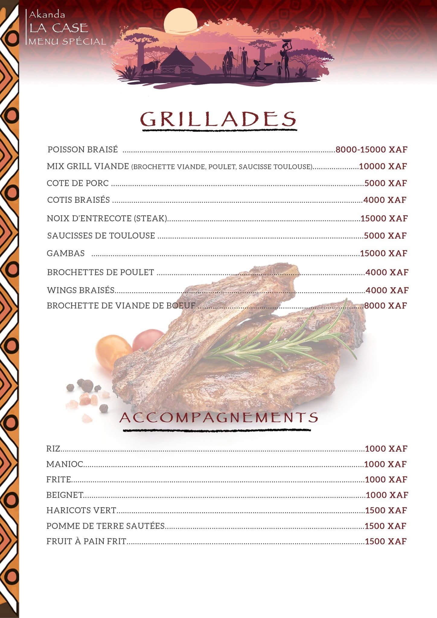 Menu — page 3