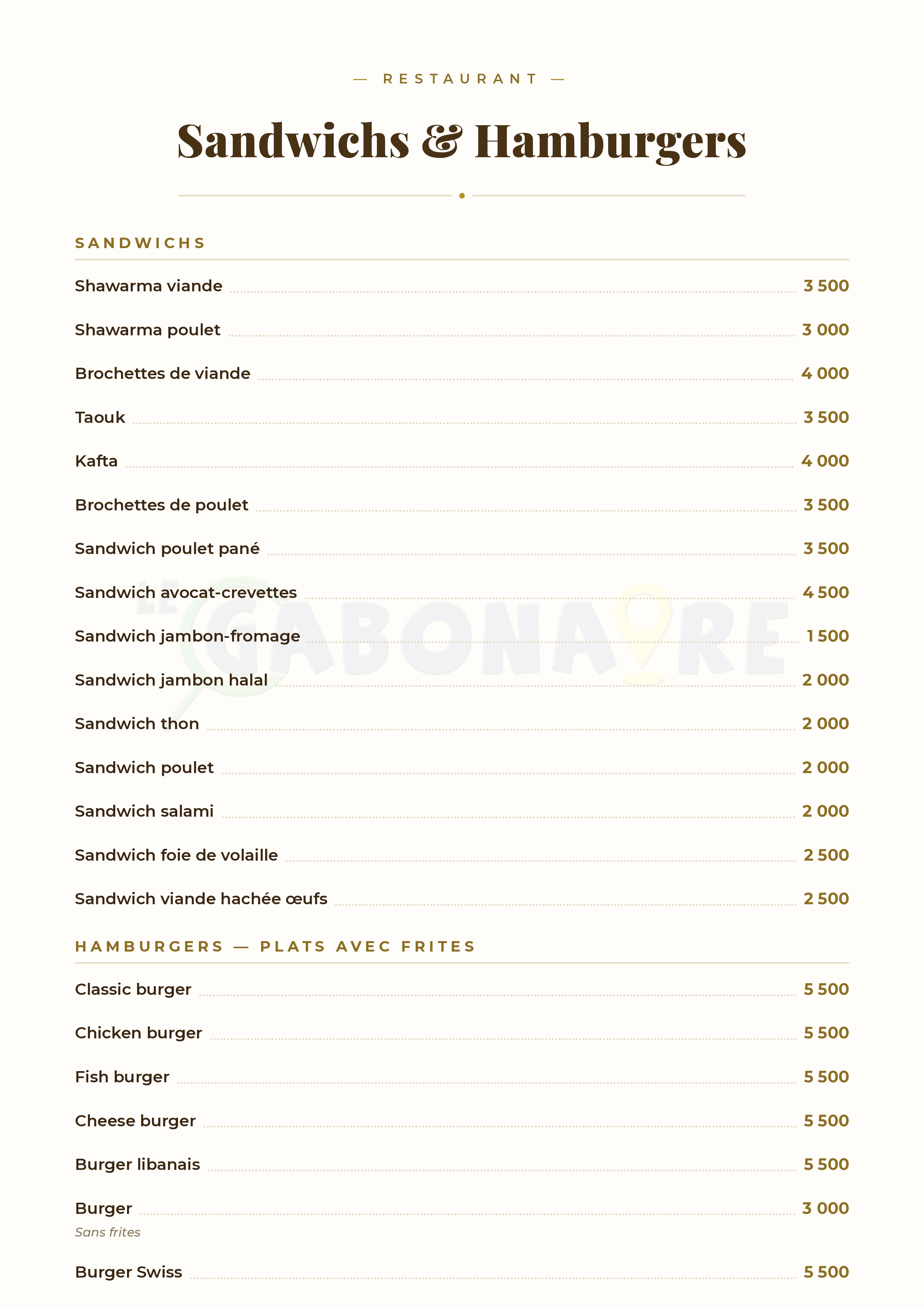 MENU — page 9